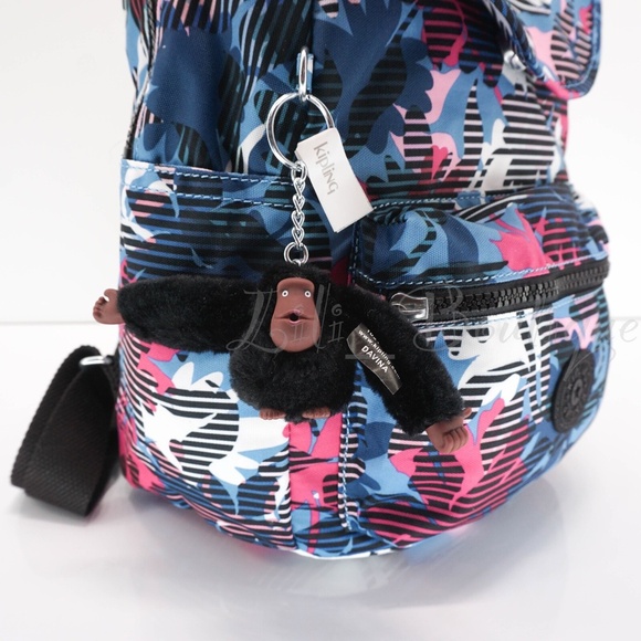 NWT Kipling KI2420 Ezra Small Backpack Travel Bag Polyester Brilliant Blossoms main image 4
